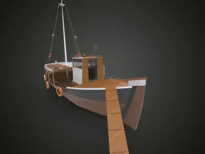 Fishing Tourish ship 3D model