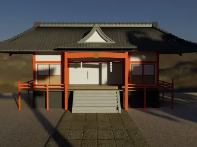 Japanese Shrine Free 3D model