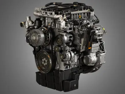  DD5 Medium Duty Truck Engine - 4 Cylinder Diesel Engine 3D model