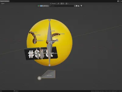 10 Emoticon Yellow Ball Pack Part 6 3D model