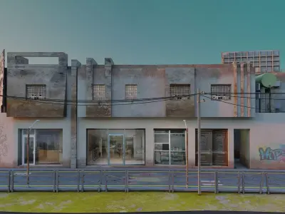 Street Block Low-poly 3D model