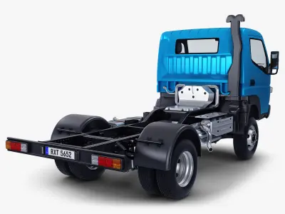 Mitsubishi Fuso Canter 4x4 Chassis Truck 3D model