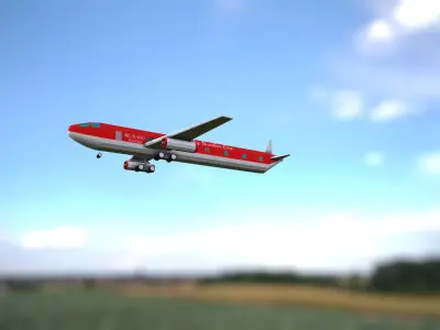 lowpoly airplane Low-poly 3D model