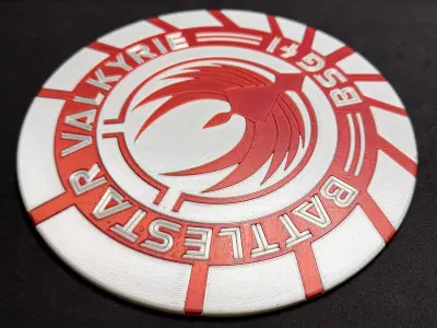 Battlestar Valkyrie BSG 41 Wall Plaque 3D print model