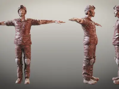 Zombie Military and Police Pack Low-poly 3D model