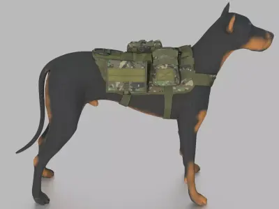 TACTICAL VEST FOR DOG 2 3D model