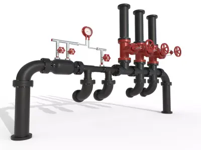 Industrial Pipe 3D model