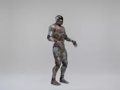 Fully Rigged Rusty Robot Character 3D model