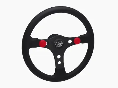 Grant Formula GT racing steering wheel Low-poly 3D model