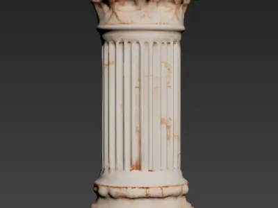 Ancient Roman Column High Quality with PBR Textures Shaders 3D model