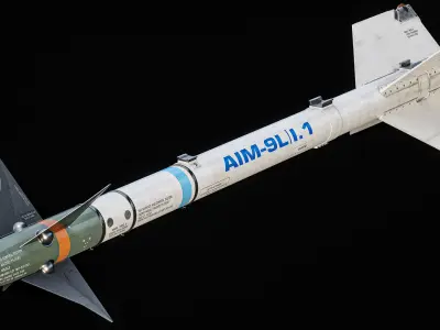 AIM-9L Sidewinder Missile PBR 3D model
