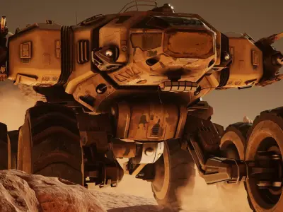 Mars Rover Low-poly 3D model