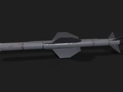 redtop air to air missile Low-poly 3D model