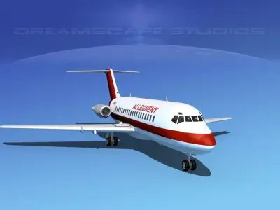 Douglas DC-9-20 Allegheny Airlines 2 3D model