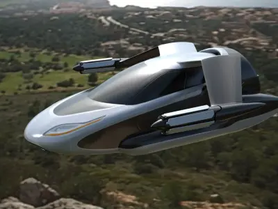 TF-X Flying car Air vehicle Cars of the future 3D model