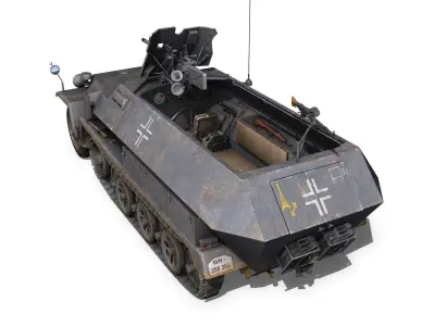 SDKFZ 251 10 - Ausf C - Hanomag Half-track - 23PD 3D model