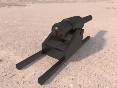 vavasseur gun Civil War low poly Low-poly 3D model