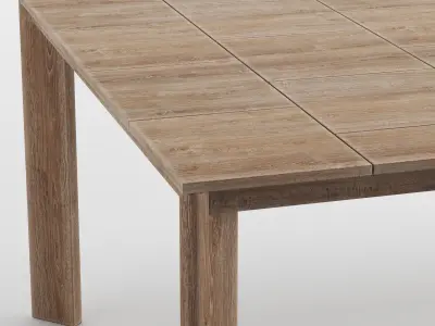Wooden dining table Free 3D model