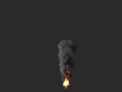 3D Fire and Smoke Animation 3D model