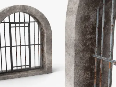 Concrete Sewer Grates Collection 3D model