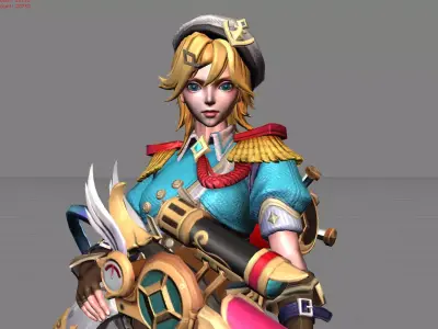 Jet Archer Kimmy High Seas Cadet Low-poly 3D model