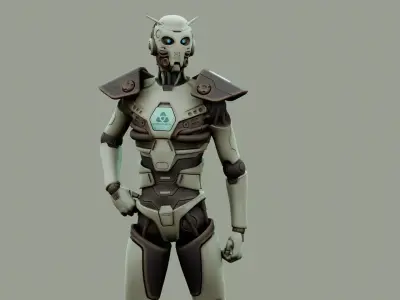  CYBORGTOPIA B-32 Rigged for Unreal Engine - Unity - MIXAMO 3D model