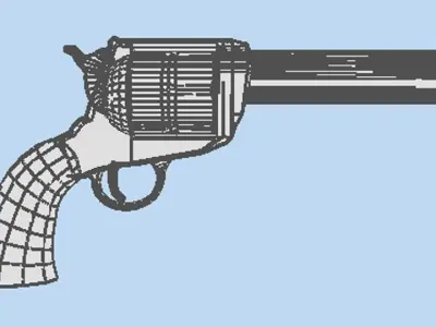 Revolver - Handgun Type 4 3D model