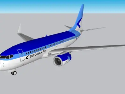 Estonian Air Boeing 737 3D model