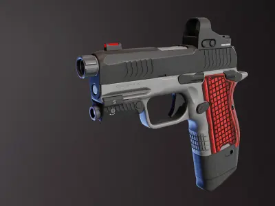 Kimber CDS9 Pistol Low-poly 3D model
