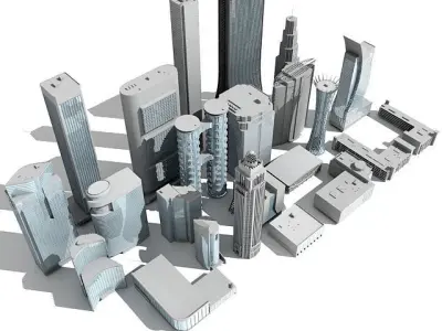 22 Architecture Buildings 3D model
