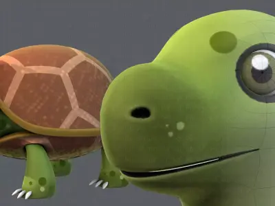 Turtle V01 Low-poly 3D model