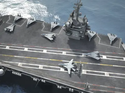 USS Enterprise CVN-65 Carrier HD 3D model