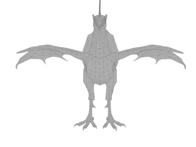 Cockatrice Fantasy Bird Creature 3D Model Low-poly 3D model