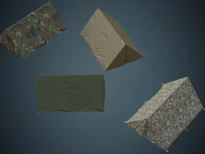 Tent 5A Low-poly 3D model