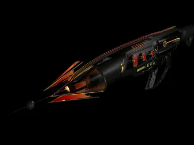 Sci-Fi Laser Rifle Free low-poly 3D model