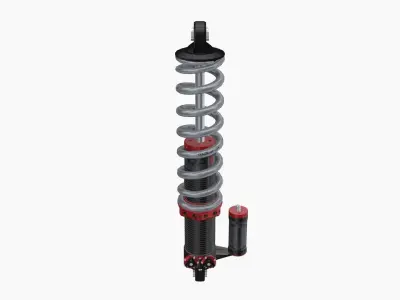 QA1 MOD Series coilovers Low-poly 3D model