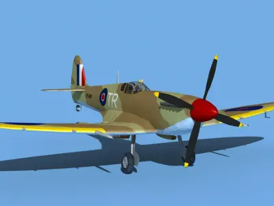 Supermarine Spitfire Mk IXb V04 3D model