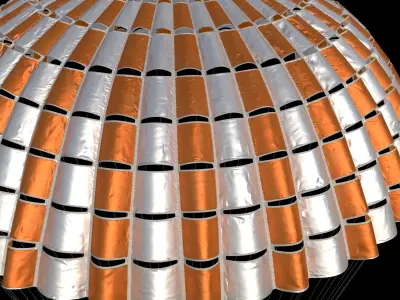 High quality 3D model parachute 3D model