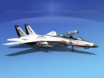 Grumman F-14D Tomcat T01a VF100 3D model