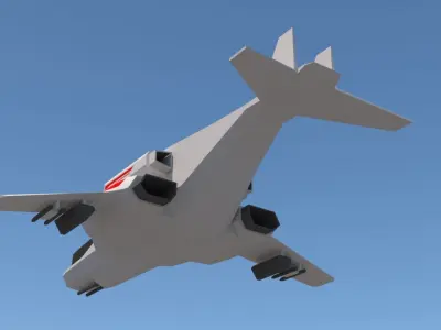 Spaceship CYS-1603 Low-poly 3D model