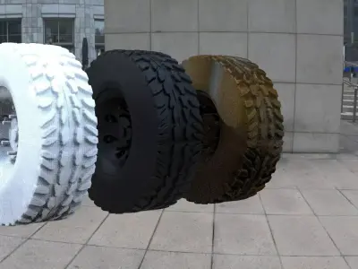 Truck tire 3D model purchase