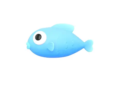 Fish Character 3D model