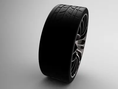 Wheel with Tire 3D model