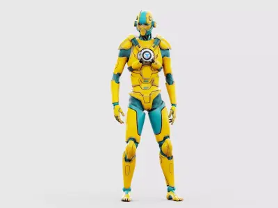 CYBORGTOPIA B-11  Rigged for Unreal Engine - Unity - MIXAMO 3D model