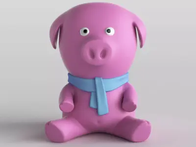 Toy Pig Animal Character 3D model 3D model