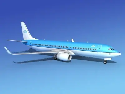 Boeing 737-800 KLM 3D model