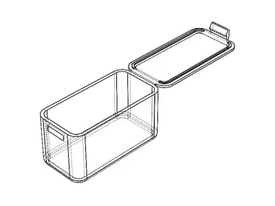 Snap Fit Plastic Box Low-poly 3D model