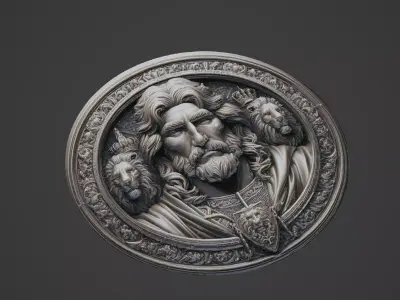 Richard the Lionheart Medallion 3D print model