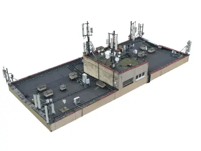 Roof GSM antennas Low-poly 3D model