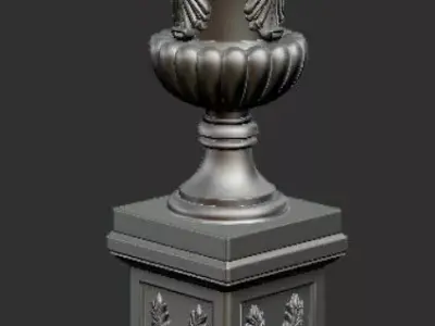 Classic outdoor Vase Flowerpot 3D model II 3D print model